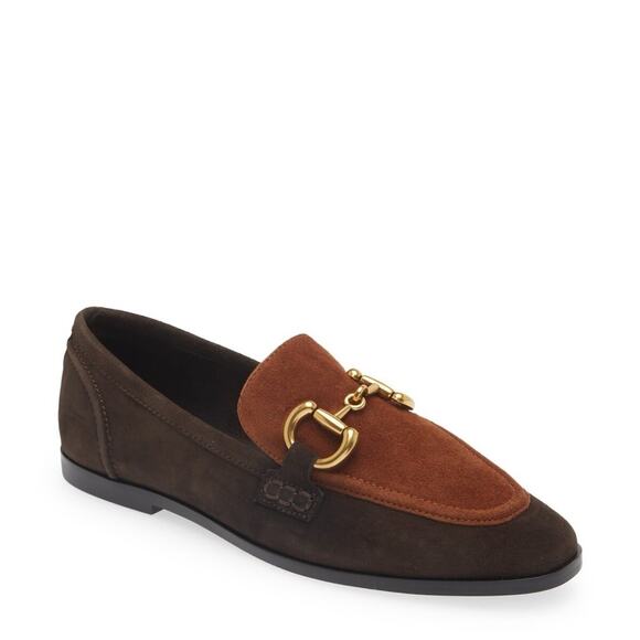 Jeffrey Campbell Shoes - Jeffrey Campbell Velviteen Suede Gold Bit Accent Loafers